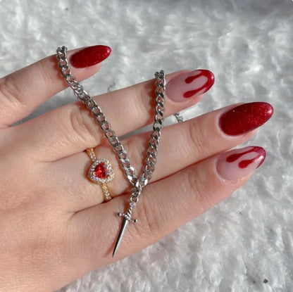 Heart & Sword Bracelet + Ring